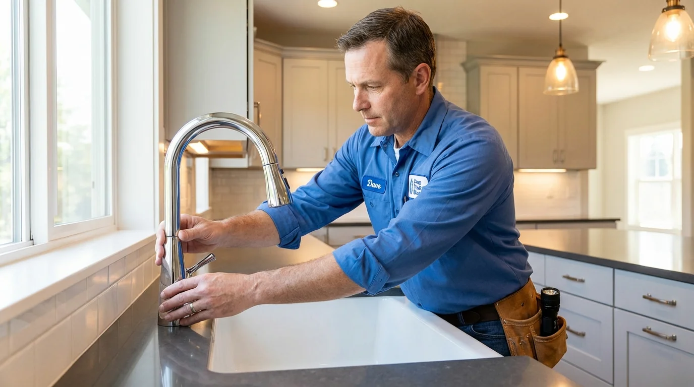 Kitchen faucet installation by Johns Plumbing LLC in York